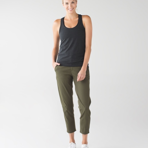 lululemon athletica Pants - Lululemon 10 Green &go City Trek Trouser Pant